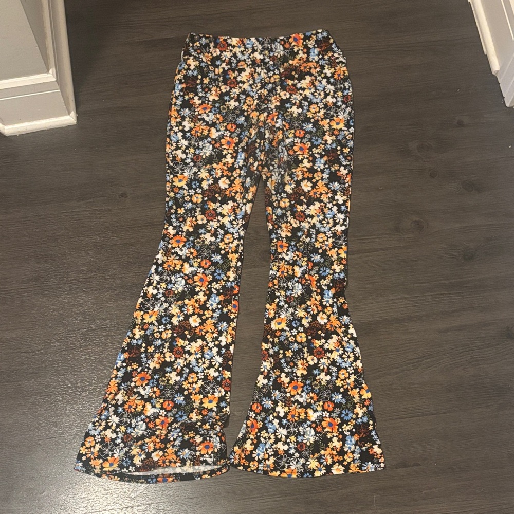 Floral Kids Bell-Bottom Pants